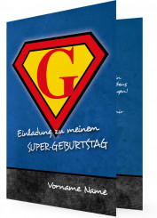 Kartenvorlage Geburtstagseinladung, Super-Geburtstag