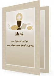 Menü Karte, Gaben, Hellbraun