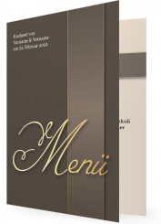 Menü zum Hochzeitsfest, Braun mit Goldenem Schriftzug