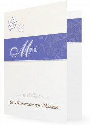 Menükarten, Lila mit Tauben