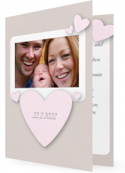 Save the date Karten zum selber machen, mit rosa Herzen