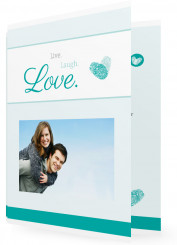 Save the date Postkarten und Klappkarten, Fingerprint Türkis