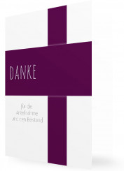 Trauer Karten, schlicht in beere