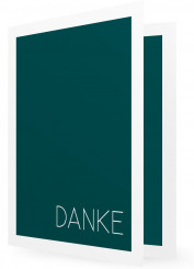 Trauerdanksagungen gestalten, dunkelgrüne Karte mit weißen Rahmen