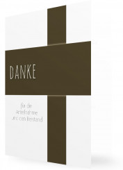 Trauerdanksagungskarten, schlicht in braun