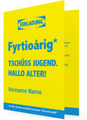 Vorlage 40. Geburtstageinladungen, Schwedisch