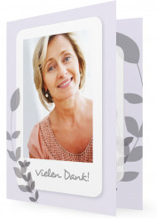 Vorlage Danksagung Geburtstag, klassische Karte, Flieder