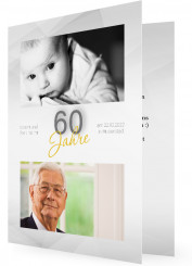 Vorlage Geburtstagseinladung 60., Bilder auf Titel
