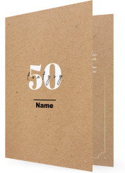 Vorlage gestalten 50. Geburtstagseinladung, Kraftpapier Optik