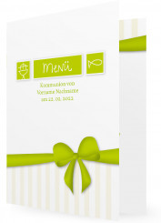 Vorlage Karte Menü, Schleife in grün