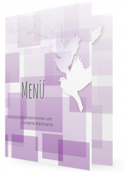 Vorlage Menükarte, Lila Kästchen
