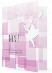 Vorlage Menükarten, Rosa Kästchen