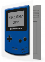 Vorlagen Dankeskarten Geburtstag, Birthday Girl blau