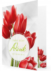 Vorlagen Danksagung zum Geburtstag, Tulpen