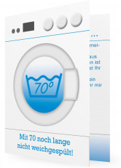 Vorlagen Einladung 70. Geburtstag, Waschmaschine