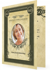 Vorlagen für 60. Geburtstagseinladung, Dollar-Schein