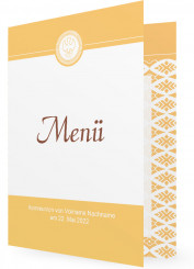 Vorlagen für Menükarte, Orange gemustert
