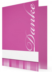 Vorlagen Geburtstag Dankkarte, Rosa Karte, Streifen unten