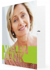 Vorlagen Geburtstag Danksagung, Schrift und Foto, Grün