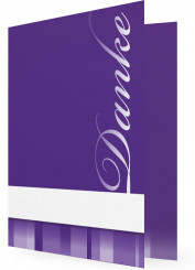 Vorlagen Geburtstag Danksagungskarte, Lila Karte, Streifen unten