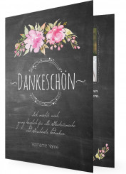 Vorlagen Geburtstagsdanksagung, Blumen Aquarell