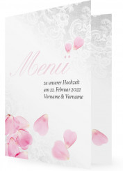 Vorlagen Hochzeitsmenü, Rosenblätter