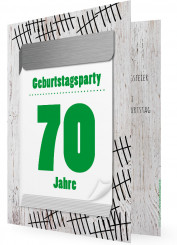 Witzige Geburtstagseinladungen zum 70., Abreißkalender grün